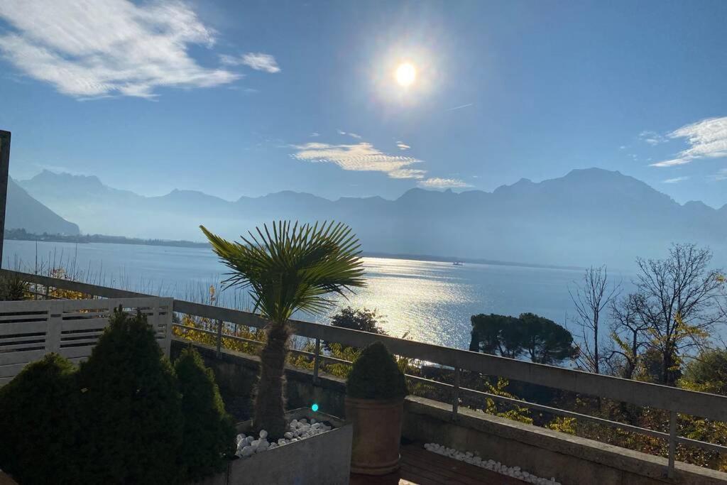 Studio Vue Panoramique Sur Le Lac Leman Veytaux Екстер'єр фото